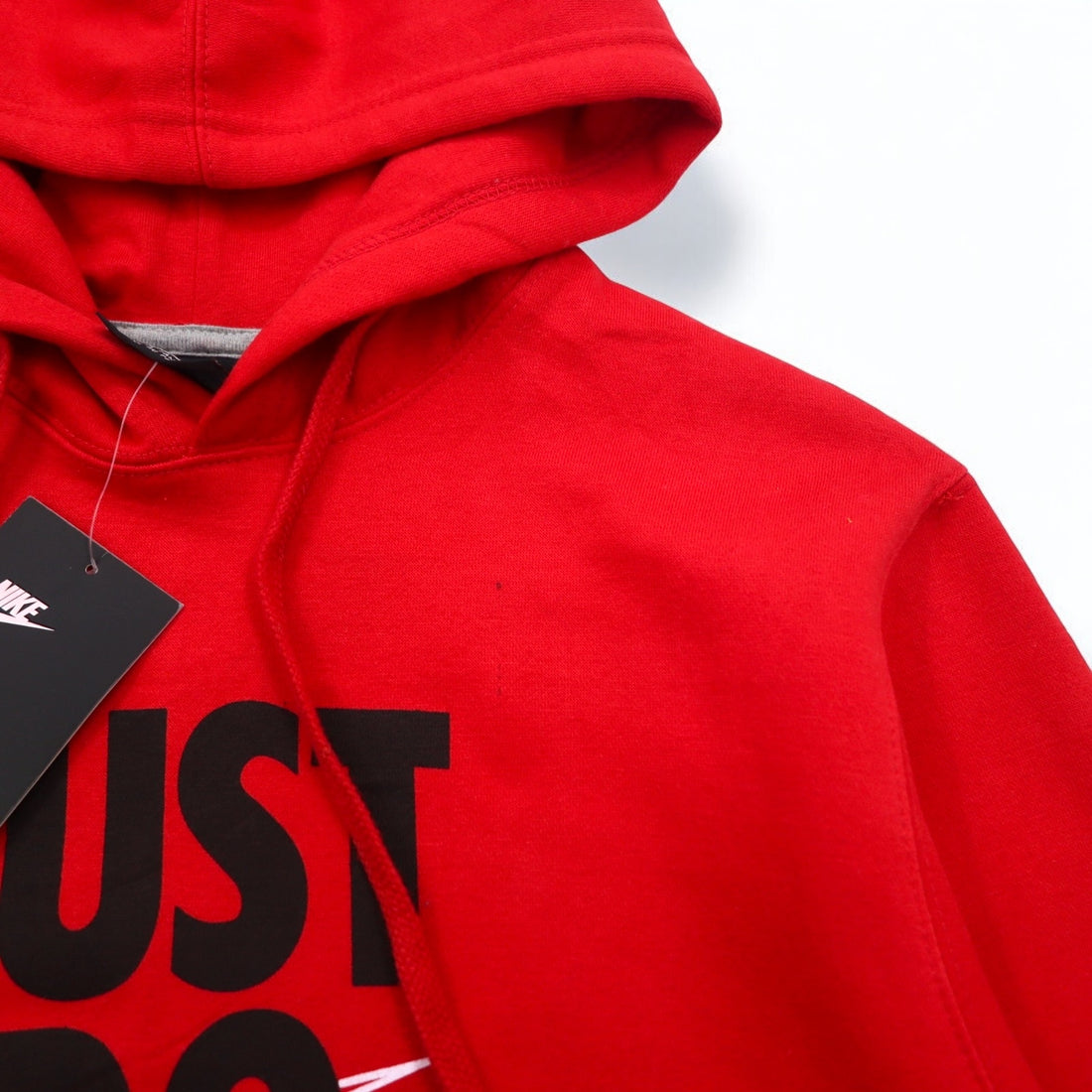 NIKE Pullover Hoodie S Red Just Do It Hoodie 928717-657 Made in Pakistan Unused