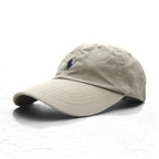 POLO RALPH LAUREN 6-panel cap with free belt, beige cotton and small pony embroidery