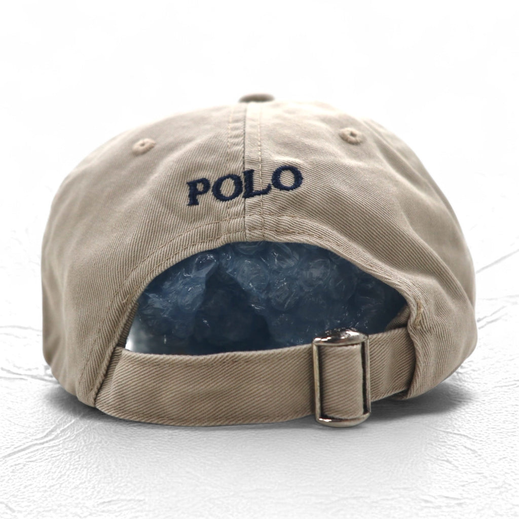 POLO RALPH LAUREN 6-panel cap with free belt, beige cotton and small pony embroidery