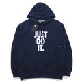 NIKE Pullover Hoodie M Navy JUST DO IT HOODIE 928717-451 Made in Pakistan Unused
