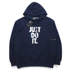 NIKE Pullover Hoodie M Navy JUST DO IT HOODIE 928717-451 Made in Pakistan Unused
