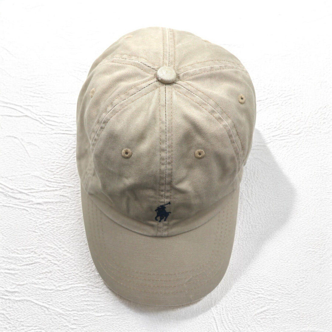POLO RALPH LAUREN 6-panel cap with free belt, beige cotton and small pony embroidery