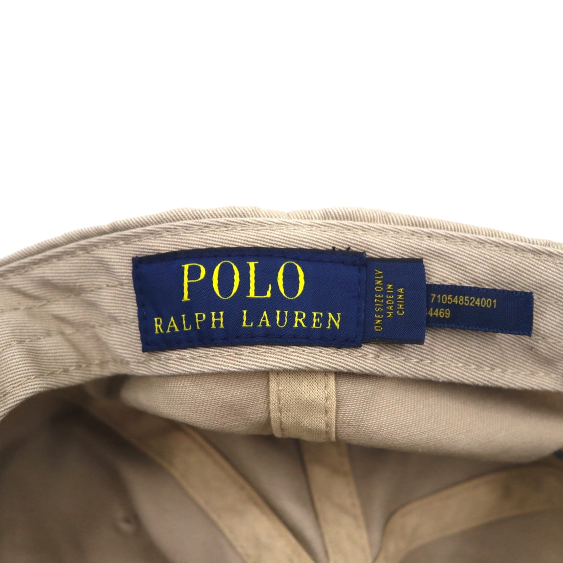 POLO RALPH LAUREN 6-panel cap with free belt, beige cotton and small pony embroidery