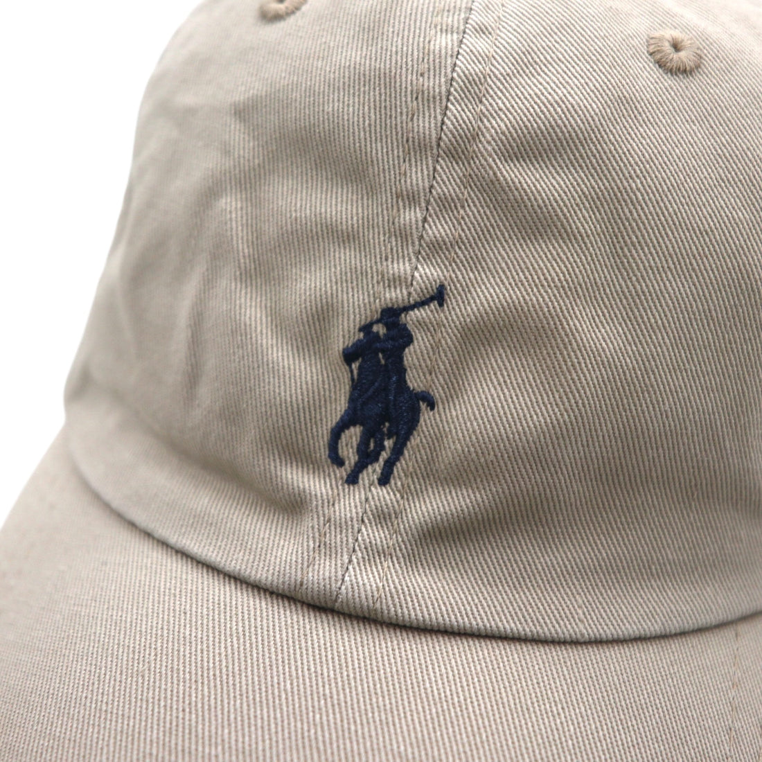 POLO RALPH LAUREN 6-panel cap with free belt, beige cotton and small pony embroidery