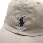 POLO RALPH LAUREN 6-panel cap with free belt, beige cotton and small pony embroidery