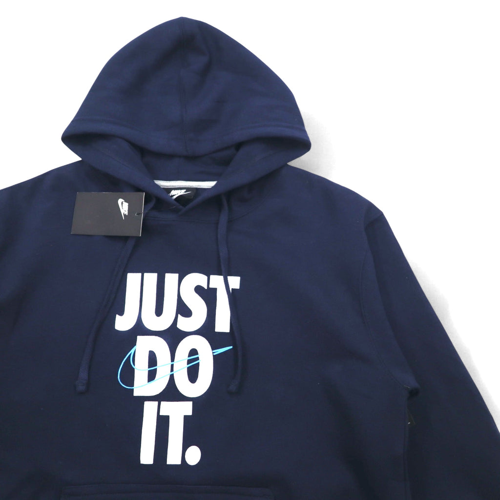 NIKE Pullover Hoodie M Navy JUST DO IT HOODIE 928717-451 Made in Pakistan Unused