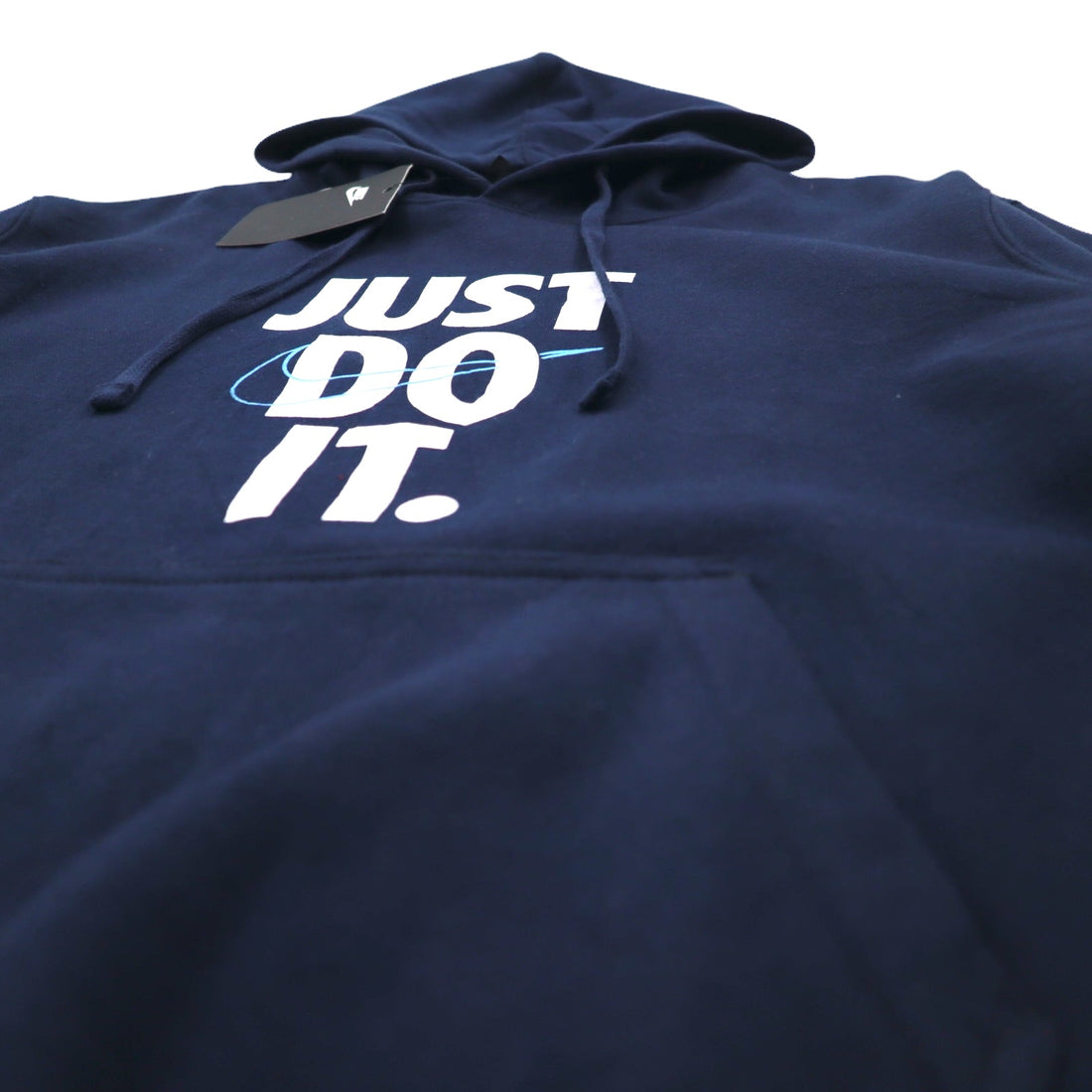 NIKE Pullover Hoodie M Navy JUST DO IT HOODIE 928717-451 Made in Pakistan Unused