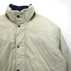 LONDON FOG 90年代 65/35クロス スタンドカラー ダウンジャケット 2XL ベージュ ドローコード