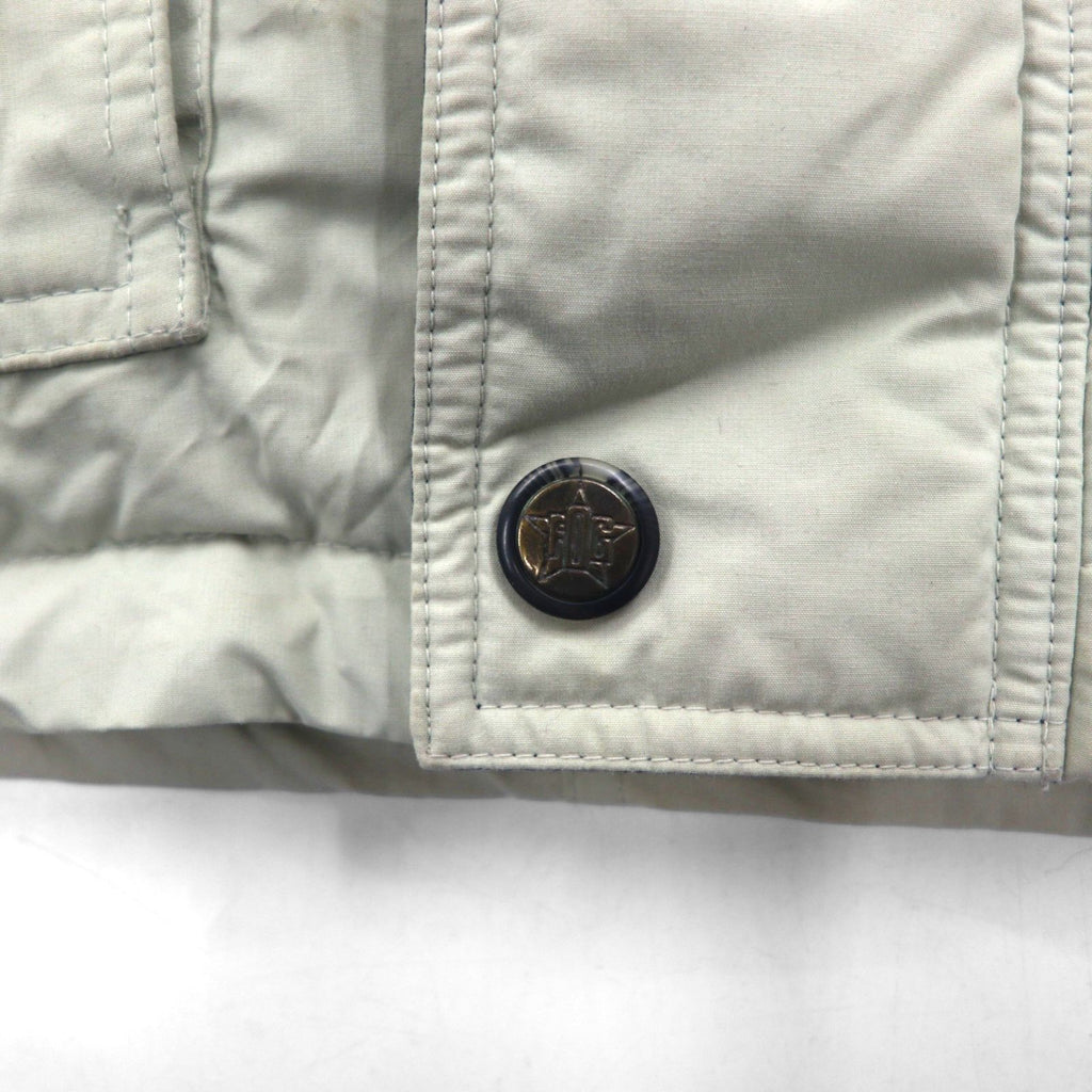 LONDON FOG 90年代 65/35クロス スタンドカラー ダウンジャケット 2XL ベージュ ドローコード