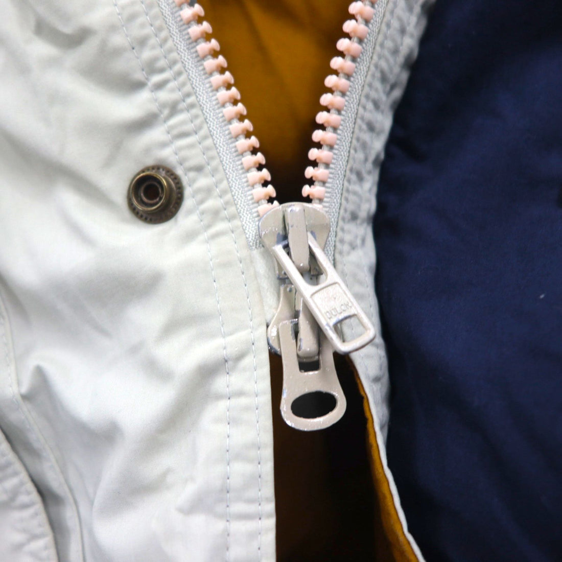 LONDON FOG 90年代 65/35クロス スタンドカラー ダウンジャケット 2XL ベージュ ドローコード