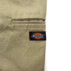 Dickies Relaxed Fit T/C Twill Short Work Pants, Size L, Beige, WR640, Made in Mexico