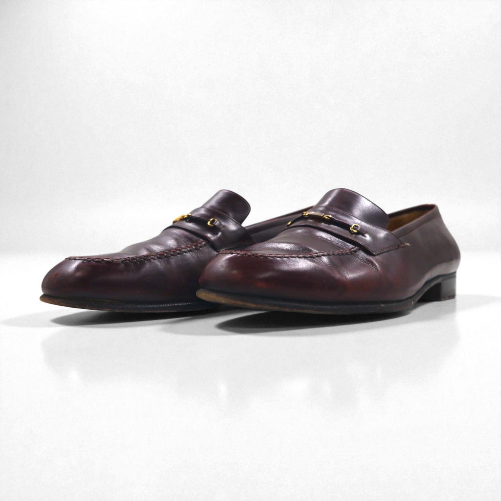 Salvatore Ferragamo ホースビット ローファー 27.5cm レザー モカシン 4505 220 イタリア製