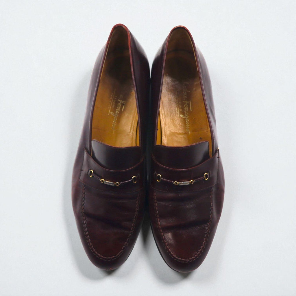 Salvatore Ferragamo ホースビット ローファー 27.5cm レザー モカシン 4505 220 イタリア製