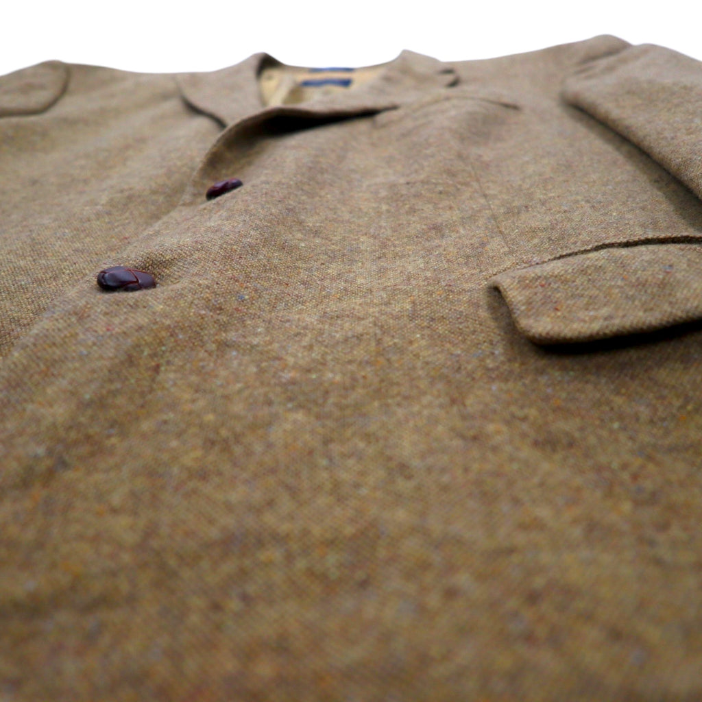 NAUTICA Indian Tweed 2B Tailored Jacket Blazer L Beige Wool
