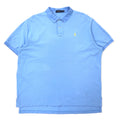 日本然リトテ-古着オンライン-POLO RALPH LAUREN ポロシャツ XXL ブルー コットン 鹿の子 スモールポニー刺繍 ビッグサイズ スリランカ製-POLO RALPH LAUREN Polo Shirt XXL Blue Cotton Pique Small Pony Embroidery Big Size Sri Lanka Made