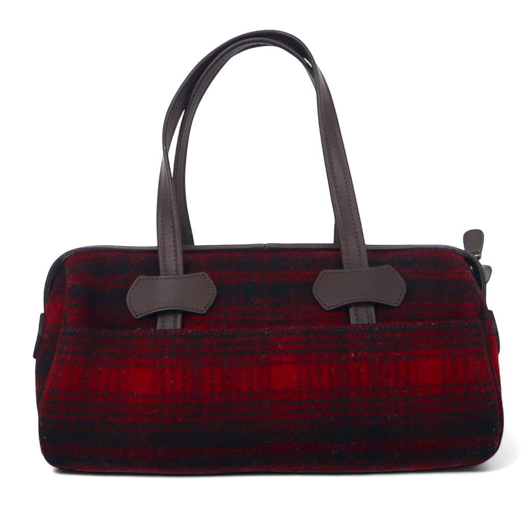 PORTER GIRL × WOOLRICH Cabin Mini Boston Bag Handbag Red Wool Leather Check CABIN BOSTON BAG SMALL Made in Japan