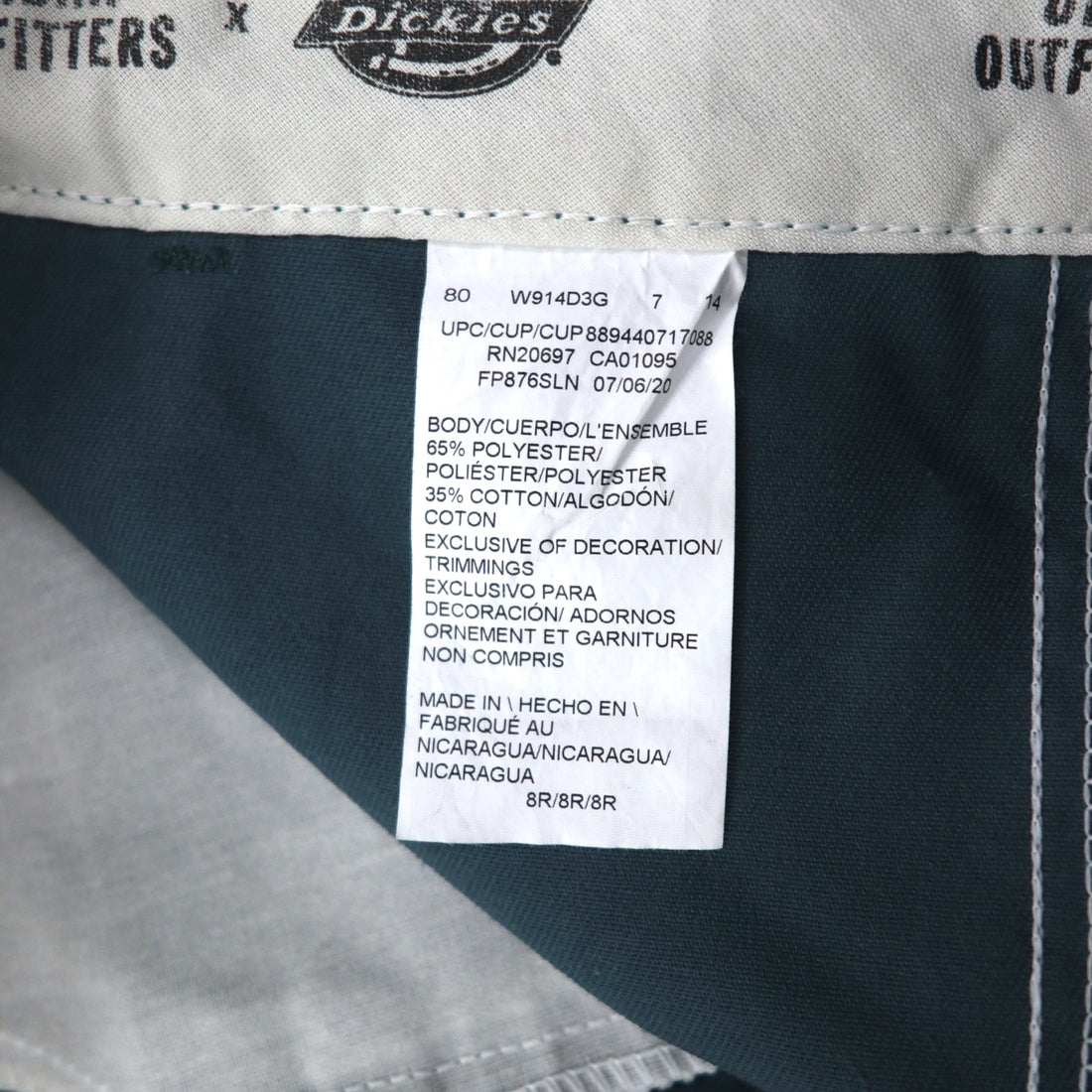 Dickies Wide Chino Work Pants M Green URBAN OUTFITTERS Special Order FP876SLN Made in Nicaragua
