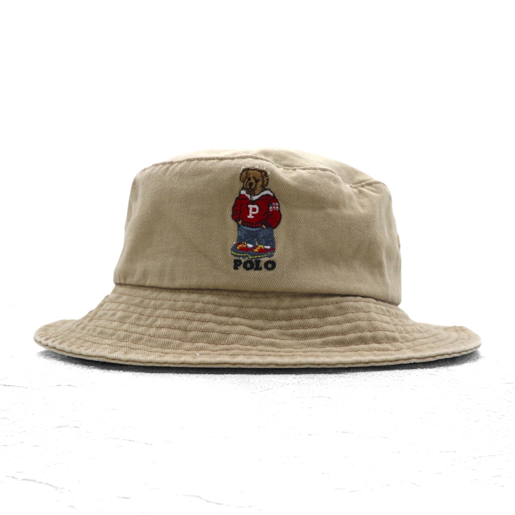 POLO RALPH LAUREN Polo Bear Bucket Hat, 59cm, Beige, Cotton