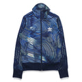 adidas originals ファイヤーバード スタンドカラー ハイネック トラックジャケット ジャージ M ネイビー 総柄 トレフォイルロゴ 3ストライプ Blue Geology Fire Bird Track Top BQ1001