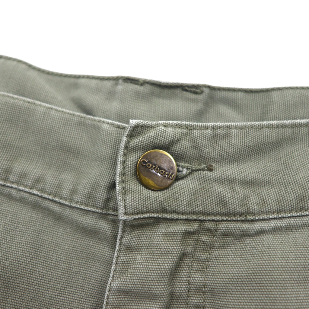 Carhartt 2000s Duck Short Cargo Pants, Khaki Cotton, Size XL, B164