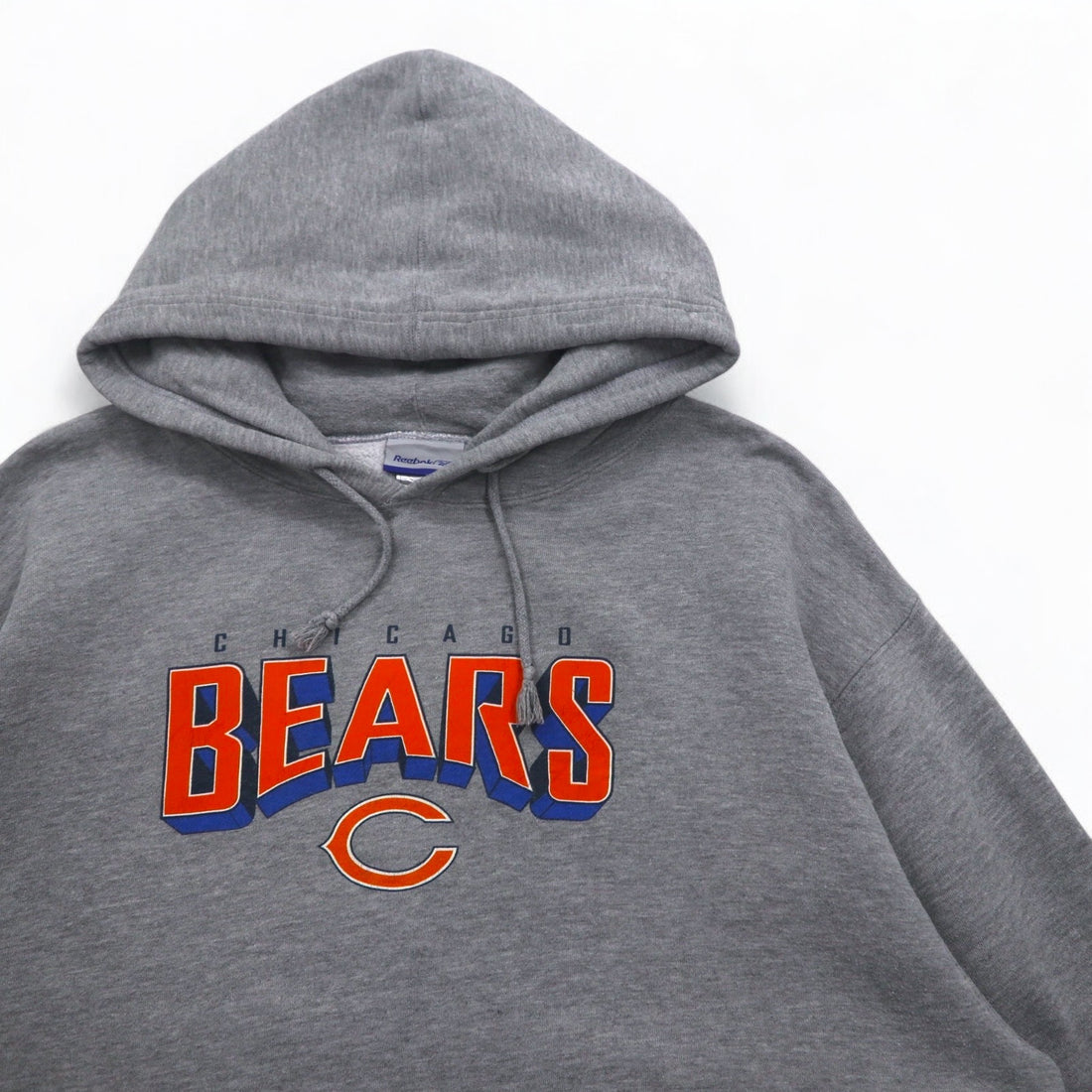 Reebok Pullover Hoodie L Grey Cotton NFL CHICAGO BEARS
