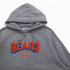Reebok Pullover Hoodie L Grey Cotton NFL CHICAGO BEARS