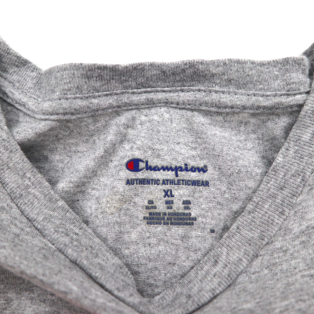 Champion Arch Logo College Print T-Shirt 2XL Grey GEORGIA BULLDOGS Made in Honduras
