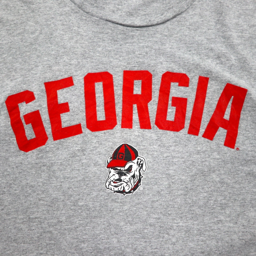 Champion Arch Logo College Print T-Shirt 2XL Grey GEORGIA BULLDOGS Made in Honduras