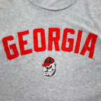 Champion Arch Logo College Print T-Shirt 2XL Grey GEORGIA BULLDOGS Made in Honduras