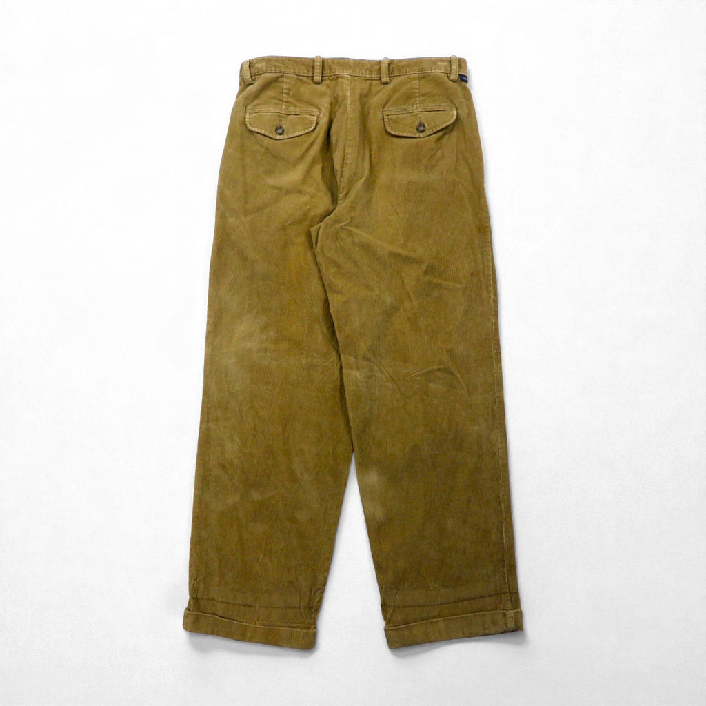 DOCKERS ( Levi's ) 00年代 2タック ワイド コーデュロイ チノパンツ M ベージュ ダブルカフス