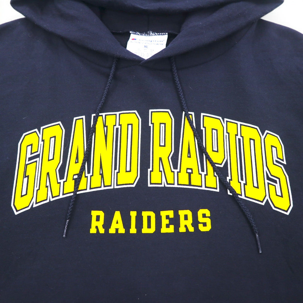 Champion Pullover Hoodie 3XL Navy Big Size GRAND RAPIDS RAIDERS Made in El Salvador