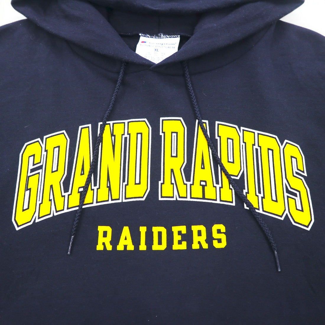 Champion Pullover Hoodie 3XL Navy Big Size GRAND RAPIDS RAIDERS Made in El Salvador
