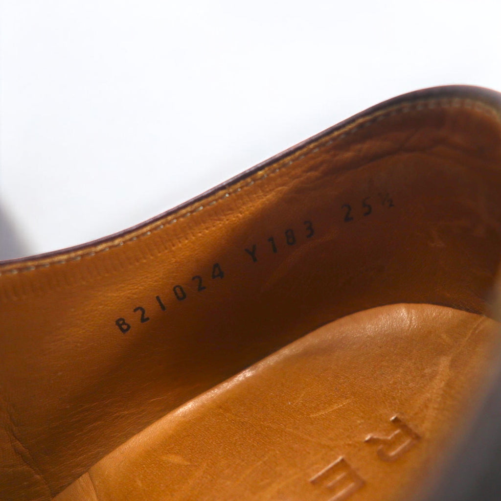 REGAL Plain Toe Dress Shoes 25.5cm Brown Leather Suitable for Snowy Roads Y183 Made in Japan