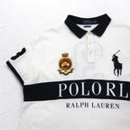 POLO RALPH LAUREN Big Pony Embroidered Polo Shirt XL White POLO TEAM Numbering