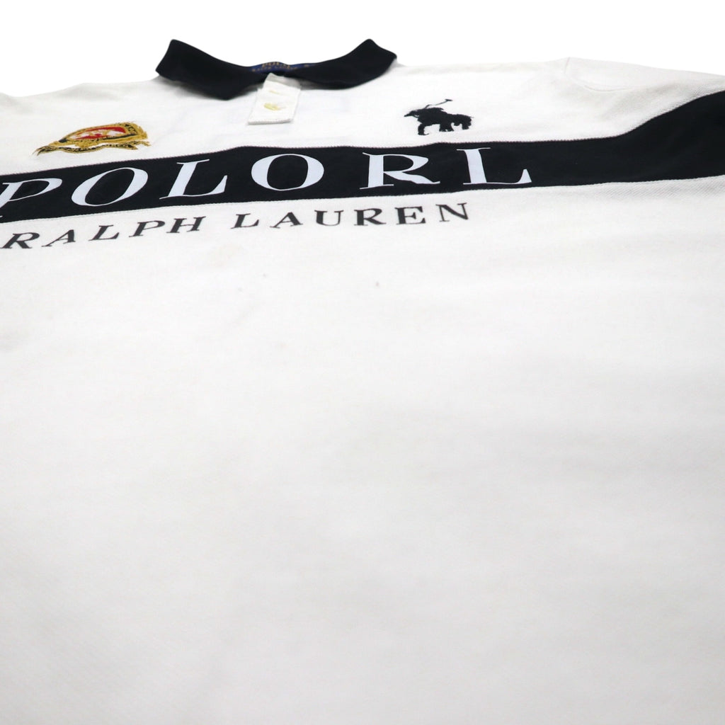 POLO RALPH LAUREN Big Pony Embroidered Polo Shirt XL White POLO TEAM Numbering