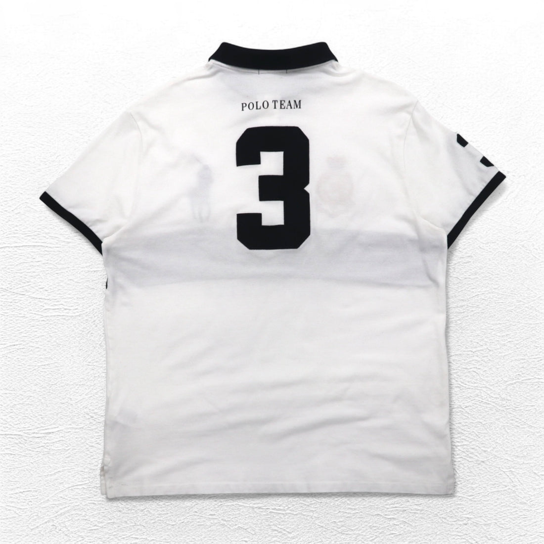 POLO RALPH LAUREN Big Pony Embroidered Polo Shirt XL White POLO TEAM Numbering