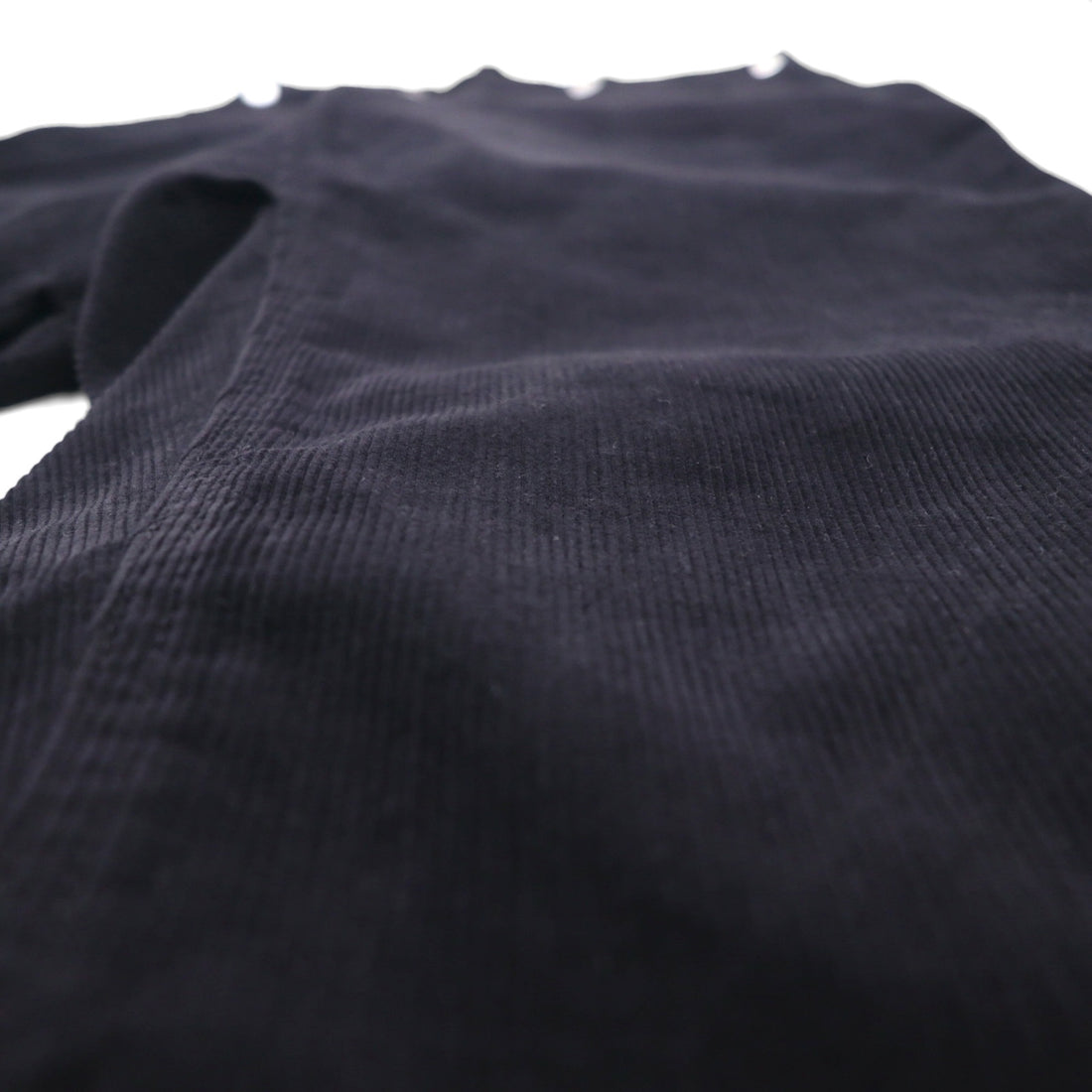 TUKI Corduroy Pants, Type 3, Wide Leg Marine Pants, Size M, Black, 0032C, Made in Japan