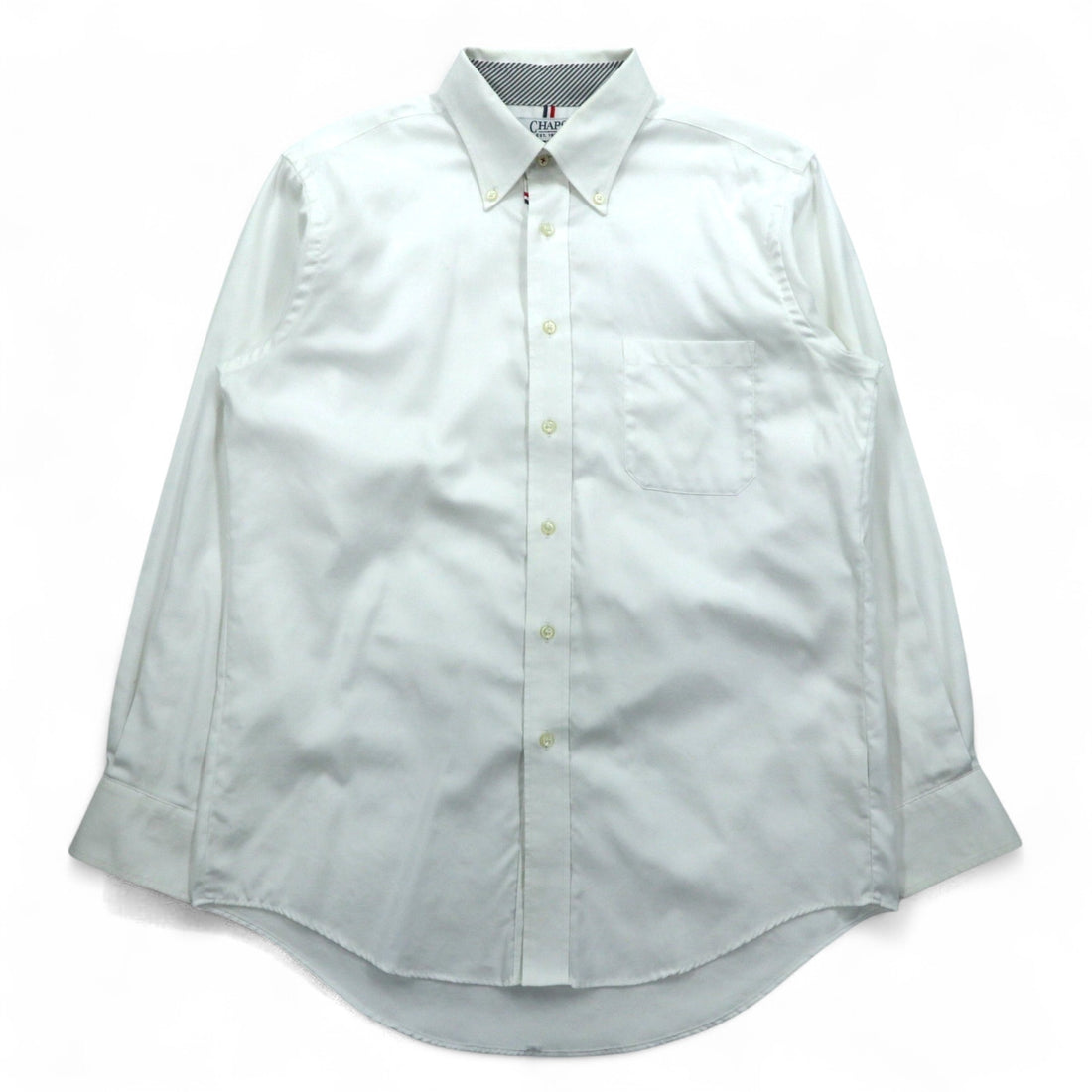 CHAPS Oxford Button-Down Shirt, L, White, NON IRON PURE COTTON