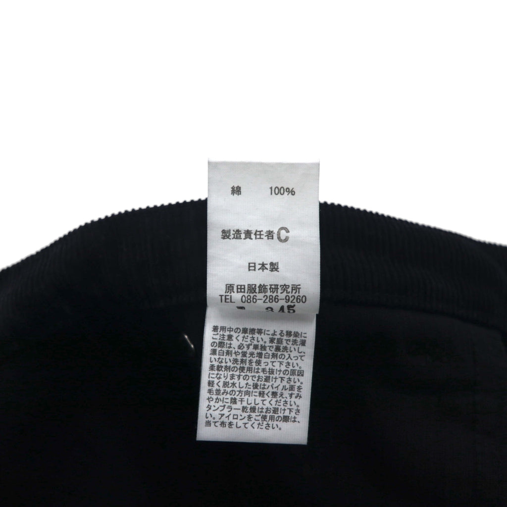 TUKI Corduroy Pants, Type 3, Wide Leg Marine Pants, Size M, Black, 0032C, Made in Japan