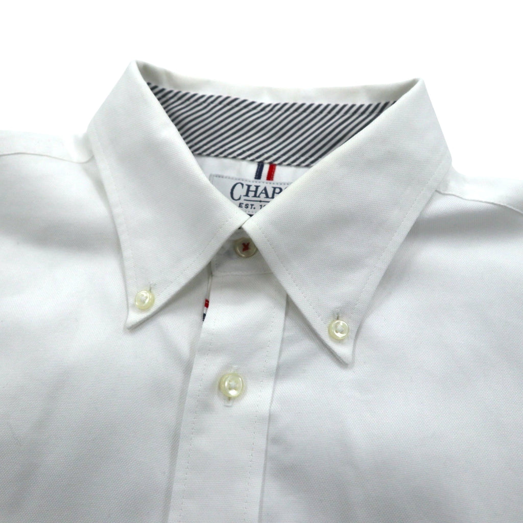 CHAPS Oxford Button-Down Shirt, L, White, NON IRON PURE COTTON