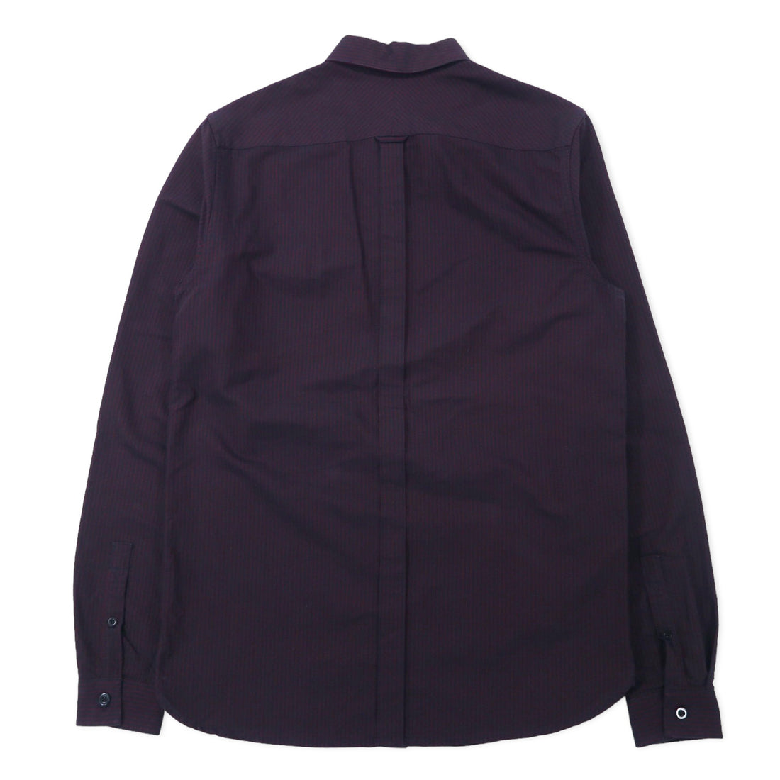 FRED PERRY Button Down Shirt S Bordeaux Striped Cotton One Point Logo Embroidery M2559