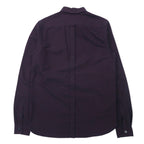 FRED PERRY Button Down Shirt S Bordeaux Striped Cotton One Point Logo Embroidery M2559