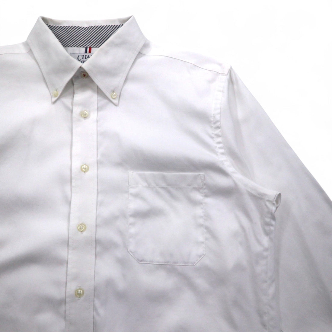 CHAPS Oxford Button-Down Shirt, L, White, NON IRON PURE COTTON