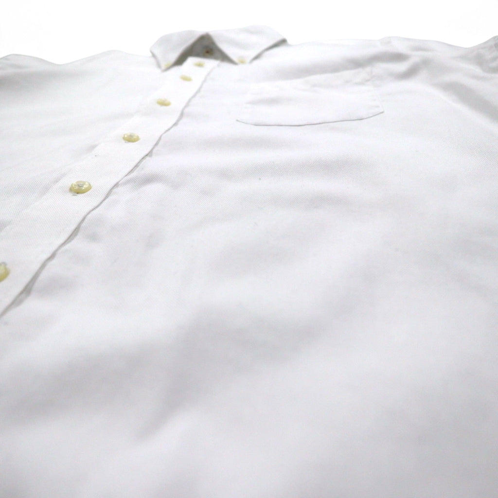 CHAPS Oxford Button-Down Shirt, L, White, NON IRON PURE COTTON