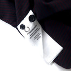 FRED PERRY Button Down Shirt S Bordeaux Striped Cotton One Point Logo Embroidery M2559