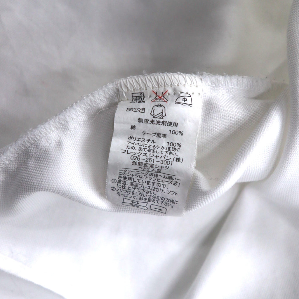 CHAPS Oxford Button-Down Shirt, L, White, NON IRON PURE COTTON