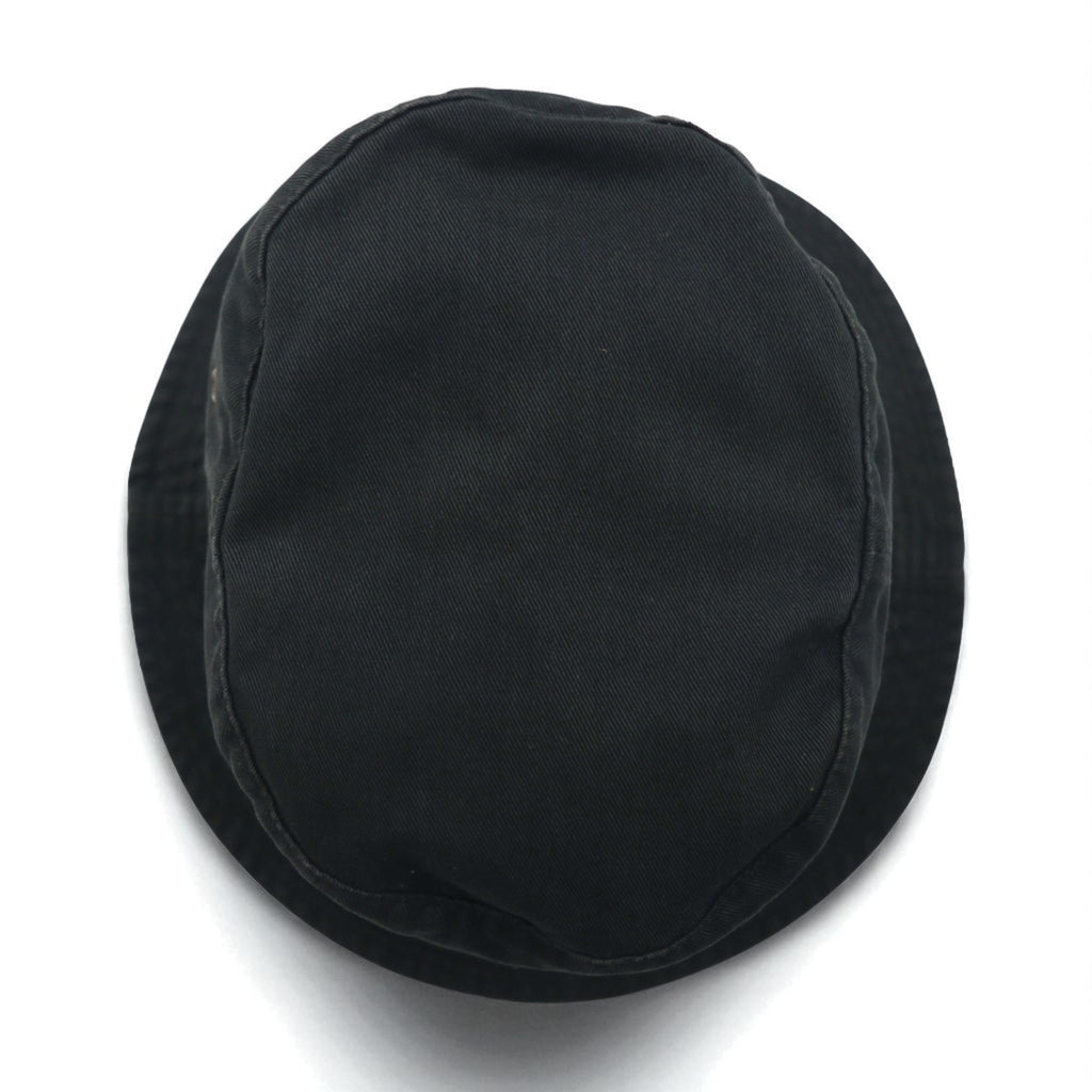 Polo by Ralph Lauren 90s Bucket Hat, Medium, Black Cotton, Small Pony Embroidery