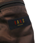 DAKS 4ポケット ハンティングジャケット M キルティング 中綿 チンストラップ エルボーパッチ 日本製