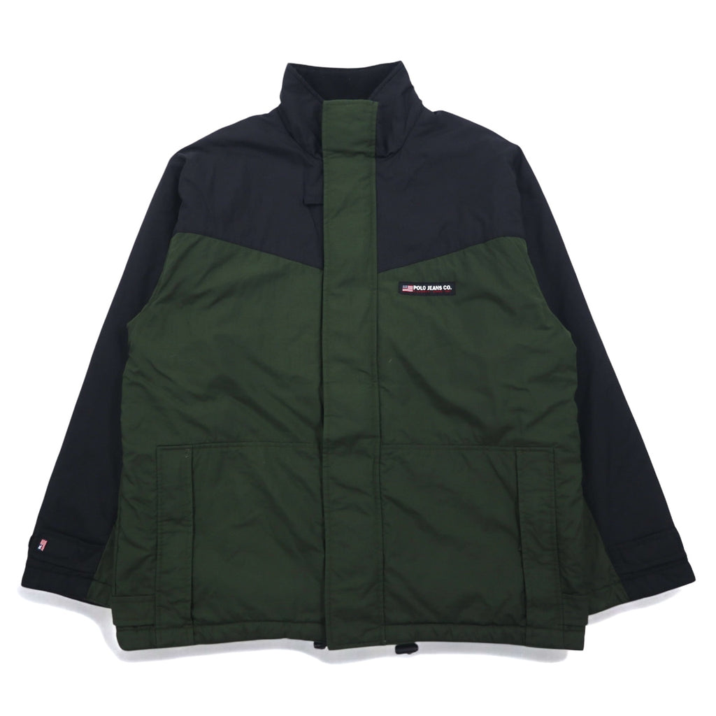 POLO JEANS CO. RALPH LAUREN 90年代 フリースライニング マウンテンジャケット L グリーン ブラック