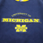 STARTER 90s College Embroidery Rib Line Sweatshirt XL Navy MICHIGAN